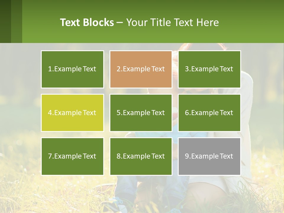 A Woman Holding A Baby In A Field Of Grass PowerPoint Template