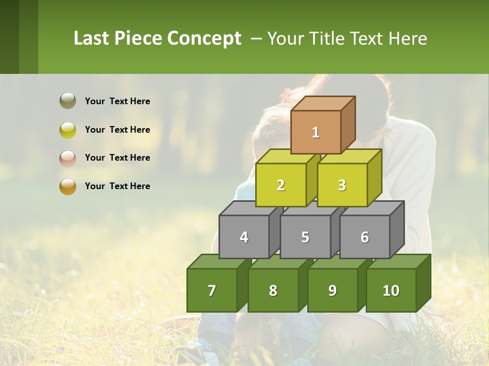 A Woman Holding A Baby In A Field Of Grass PowerPoint Template