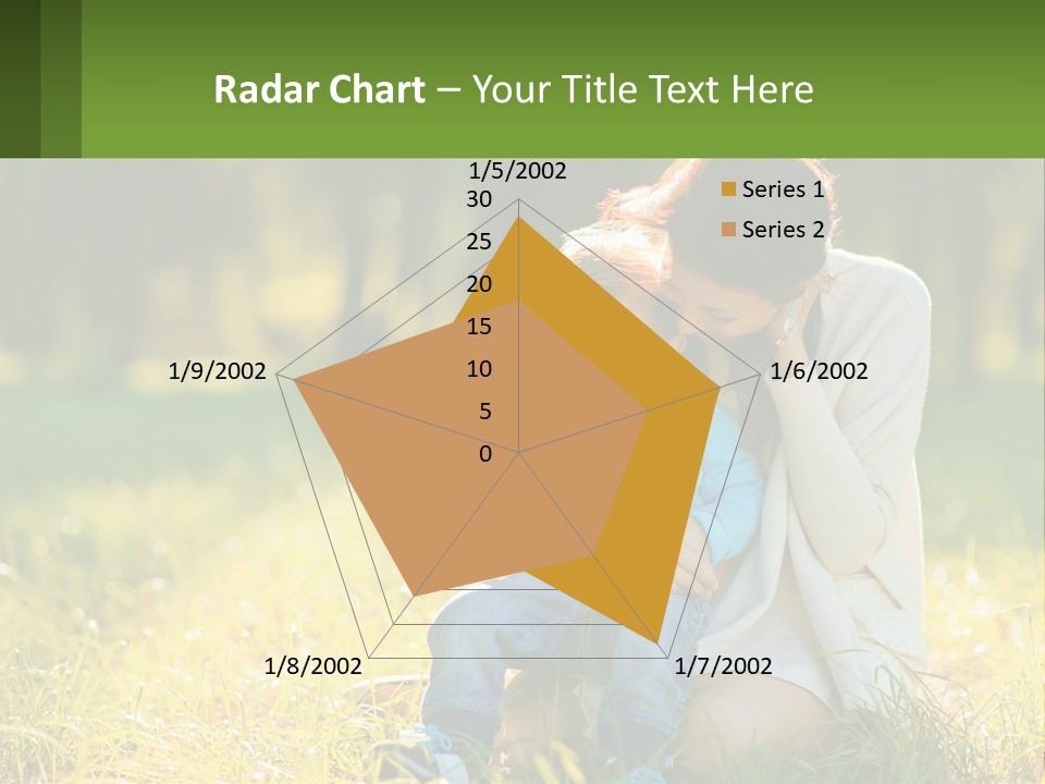 A Woman Holding A Baby In A Field Of Grass PowerPoint Template