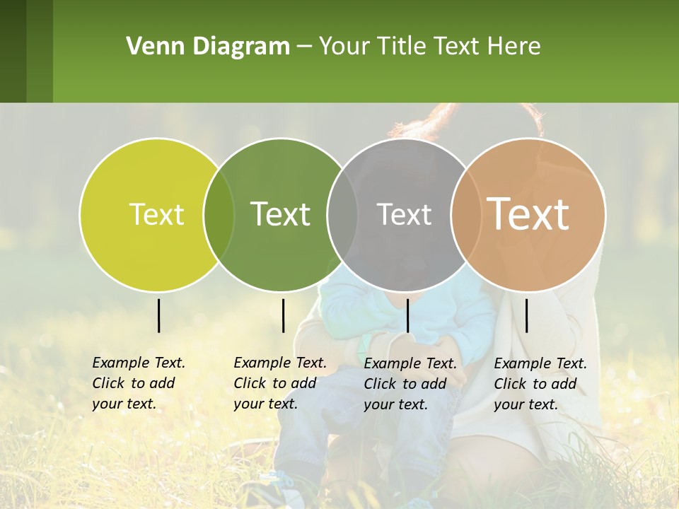 A Woman Holding A Baby In A Field Of Grass PowerPoint Template