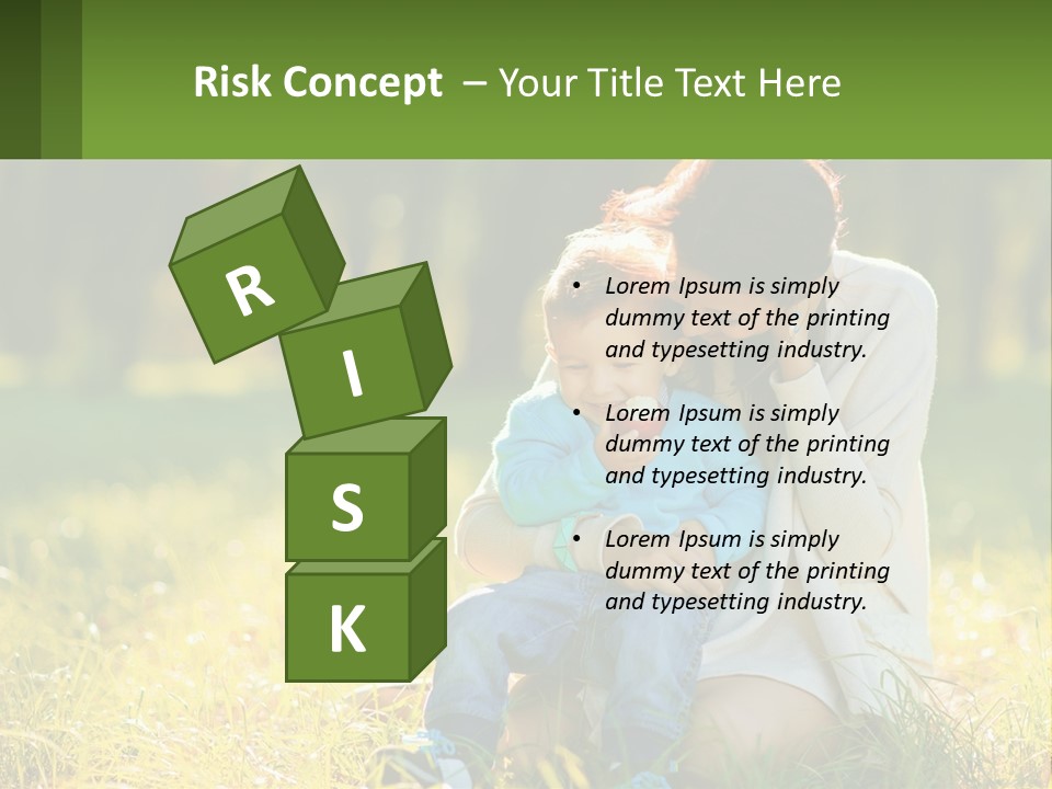 A Woman Holding A Baby In A Field Of Grass PowerPoint Template