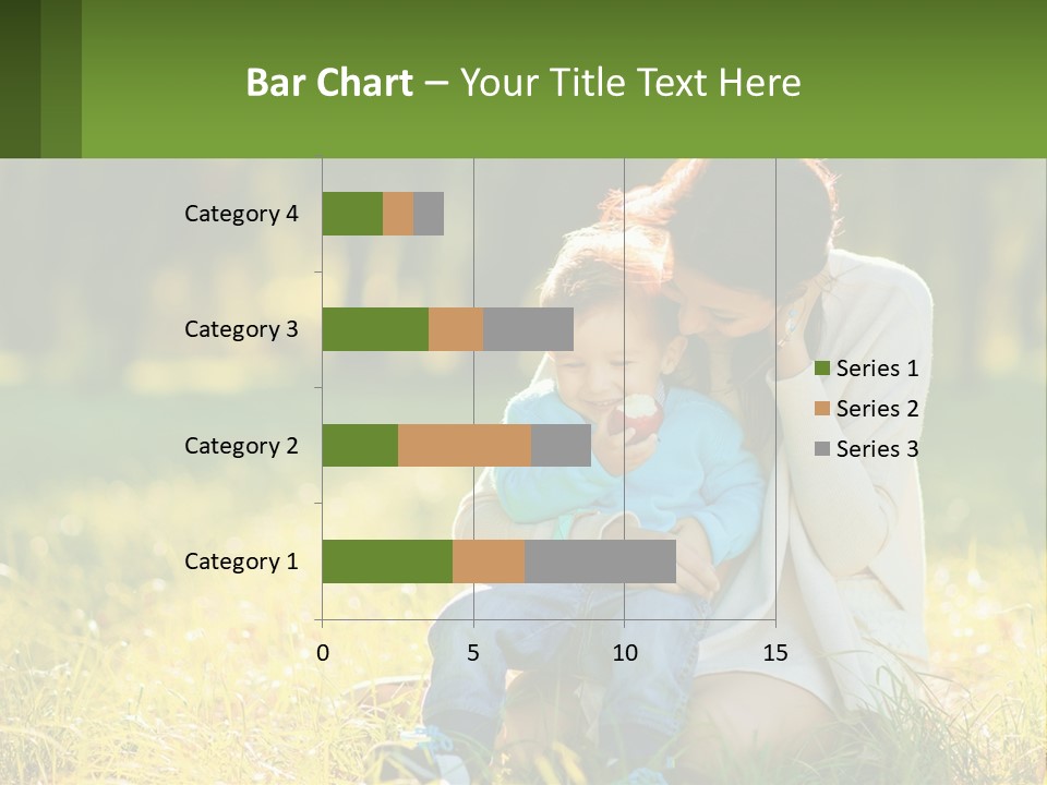 A Woman Holding A Baby In A Field Of Grass PowerPoint Template