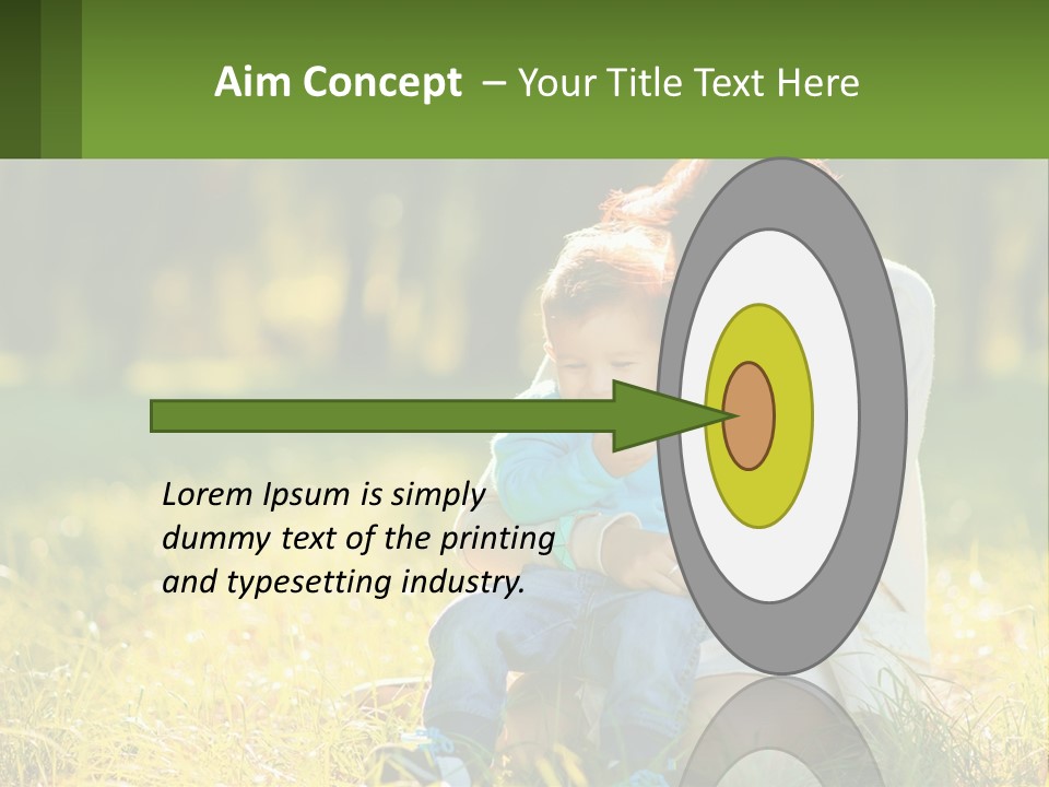 A Woman Holding A Baby In A Field Of Grass PowerPoint Template