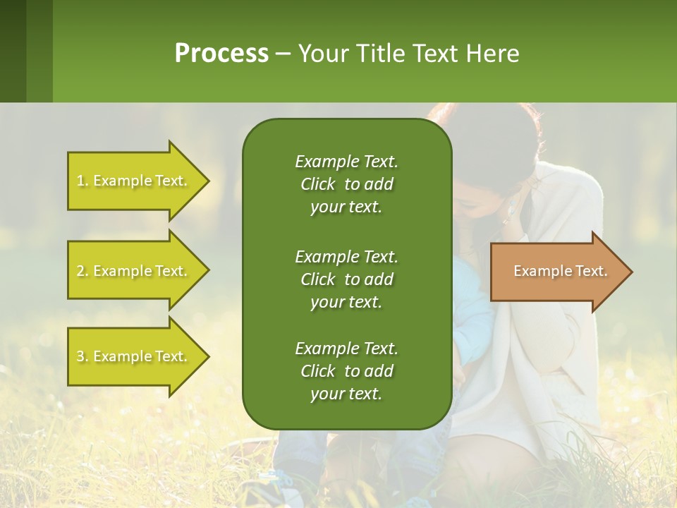 A Woman Holding A Baby In A Field Of Grass PowerPoint Template
