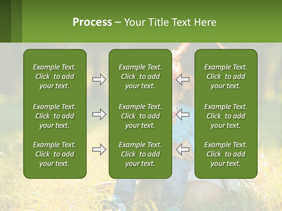 A Woman Holding A Baby In A Field Of Grass PowerPoint Template