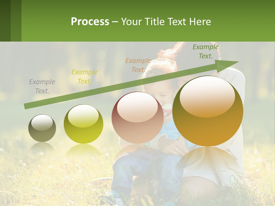 A Woman Holding A Baby In A Field Of Grass PowerPoint Template