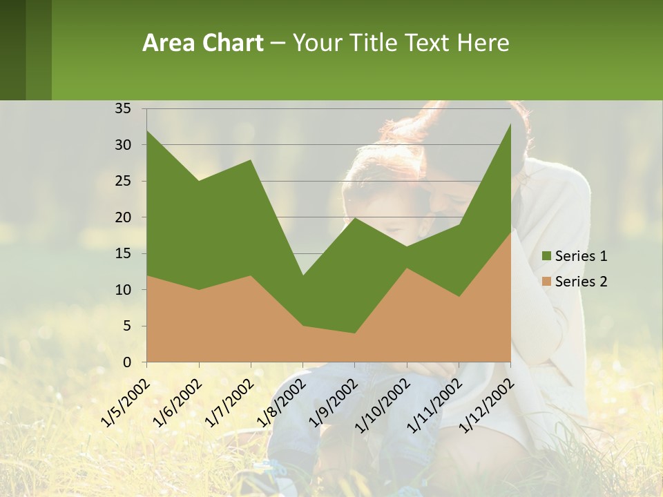 A Woman Holding A Baby In A Field Of Grass PowerPoint Template