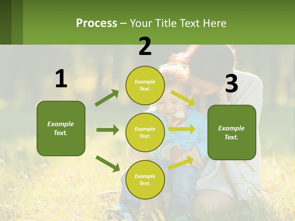 A Woman Holding A Baby In A Field Of Grass PowerPoint Template