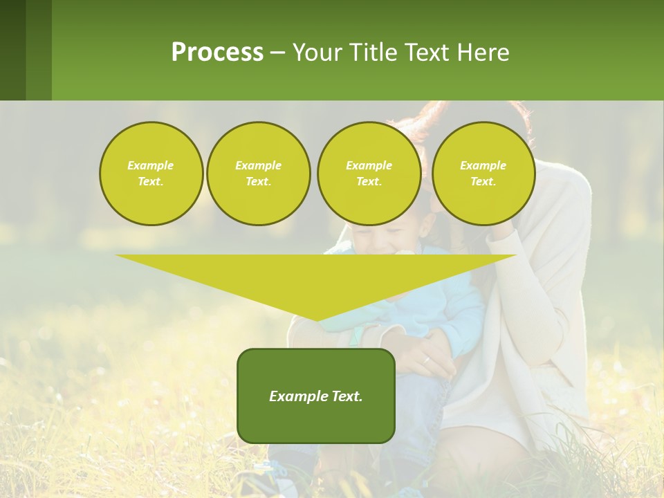 A Woman Holding A Baby In A Field Of Grass PowerPoint Template