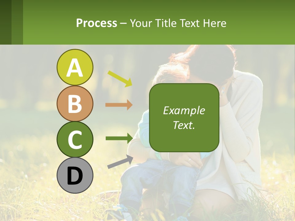 A Woman Holding A Baby In A Field Of Grass PowerPoint Template