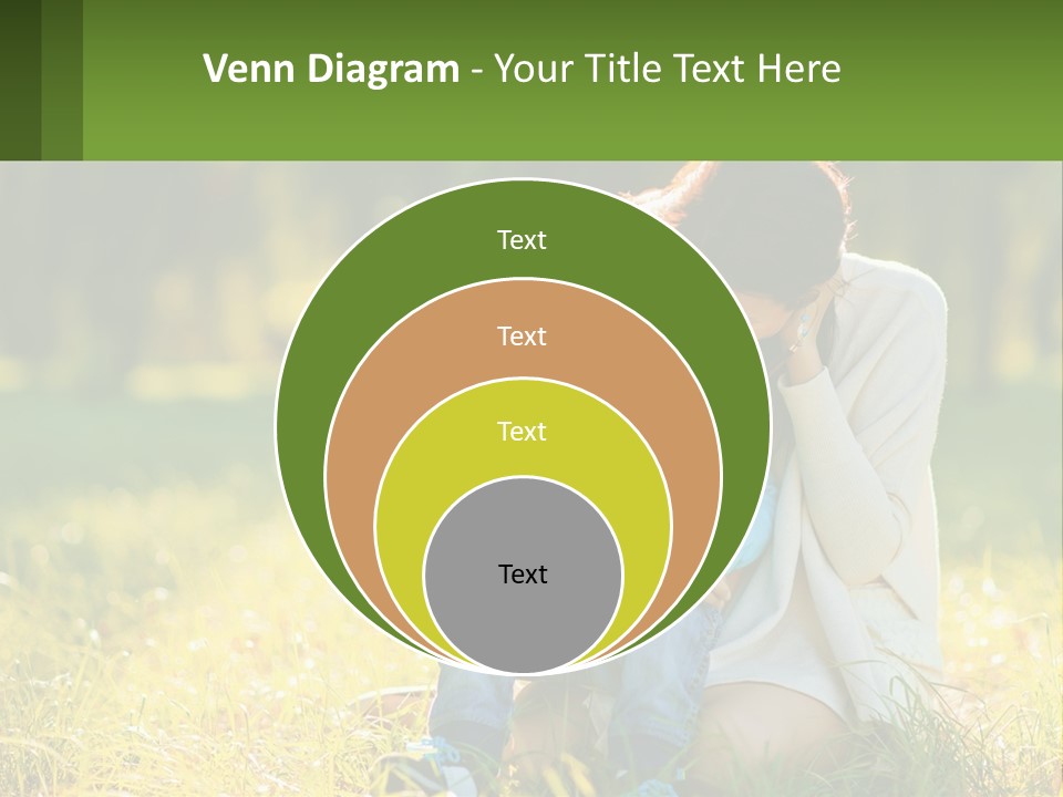 A Woman Holding A Baby In A Field Of Grass PowerPoint Template