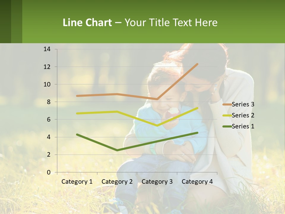 A Woman Holding A Baby In A Field Of Grass PowerPoint Template