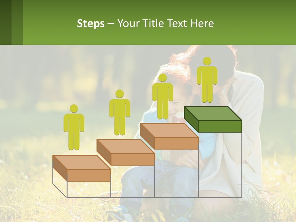 A Woman Holding A Baby In A Field Of Grass PowerPoint Template