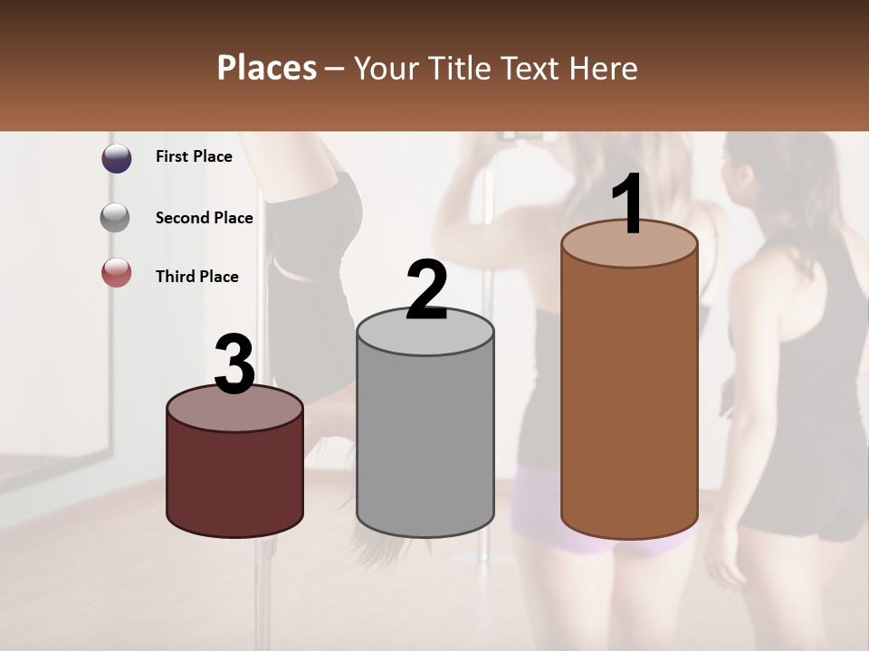 A Woman Doing A Handstand On A Pole PowerPoint Template