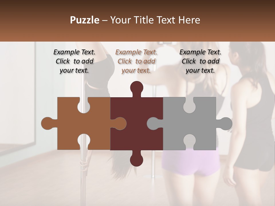 A Woman Doing A Handstand On A Pole PowerPoint Template