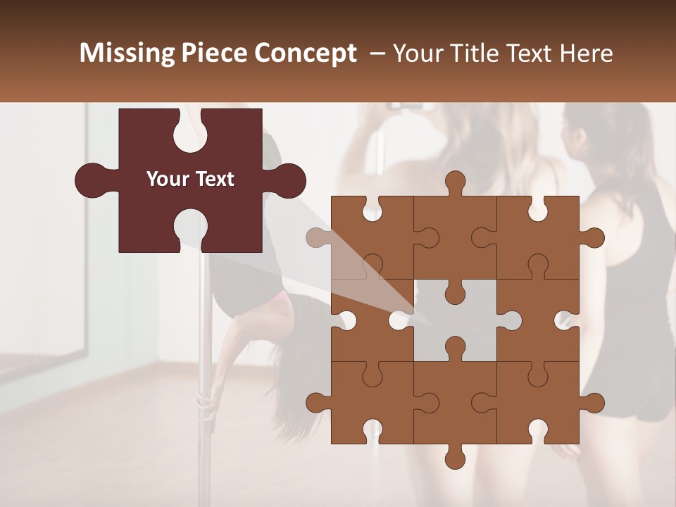 A Woman Doing A Handstand On A Pole PowerPoint Template