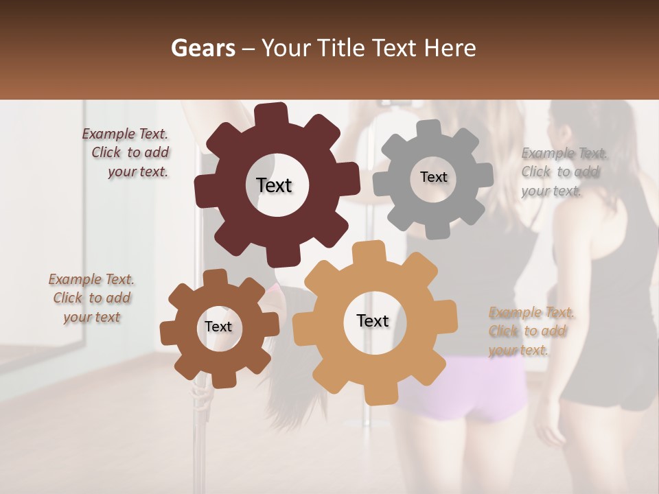 A Woman Doing A Handstand On A Pole PowerPoint Template