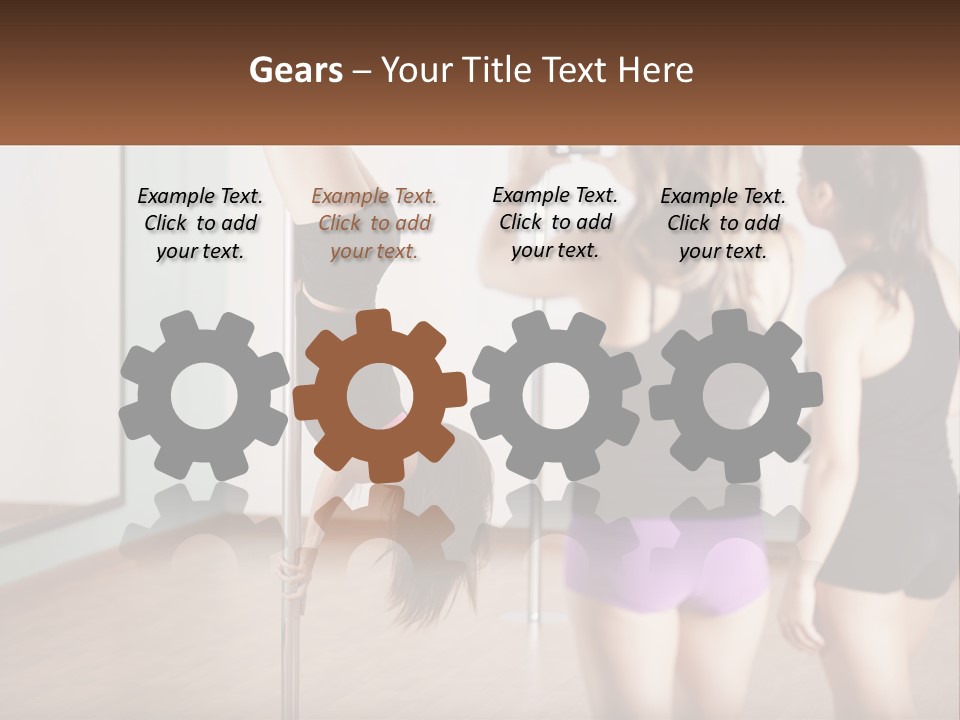 A Woman Doing A Handstand On A Pole PowerPoint Template