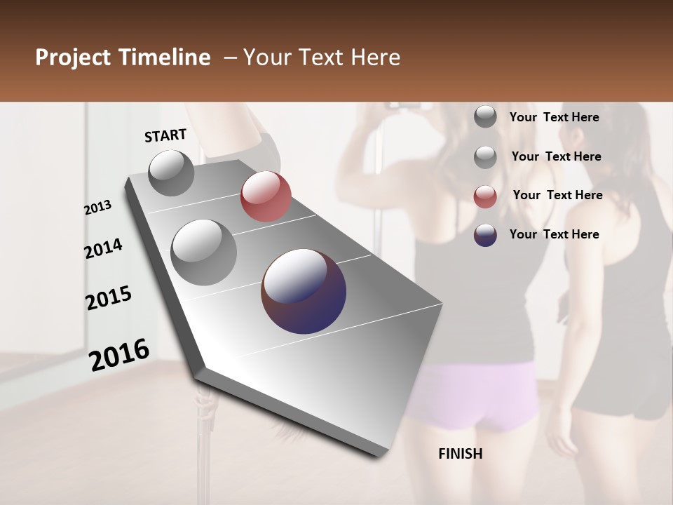 A Woman Doing A Handstand On A Pole PowerPoint Template