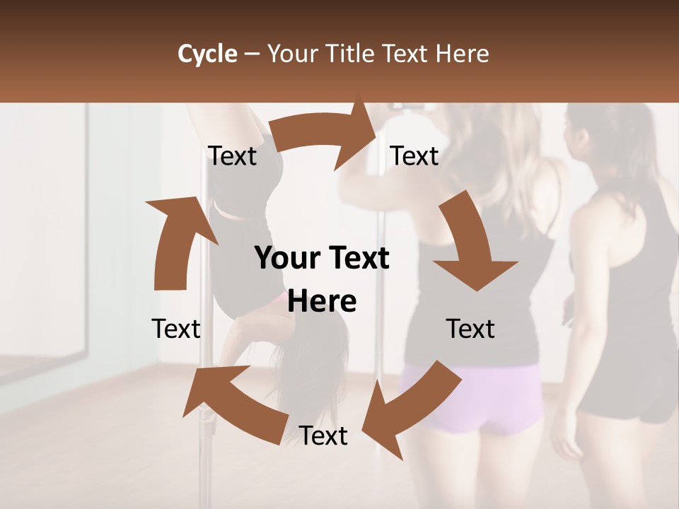 A Woman Doing A Handstand On A Pole PowerPoint Template