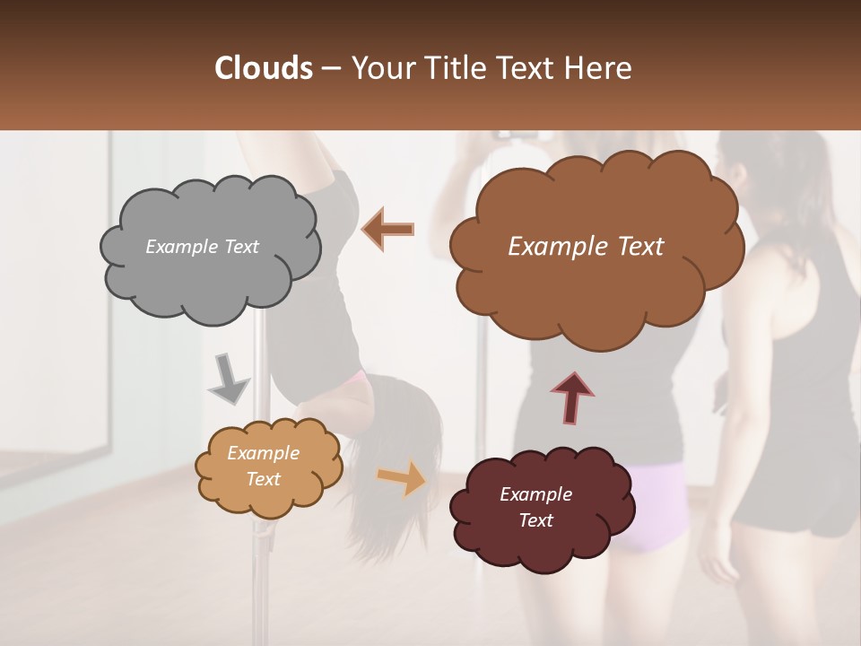 A Woman Doing A Handstand On A Pole PowerPoint Template