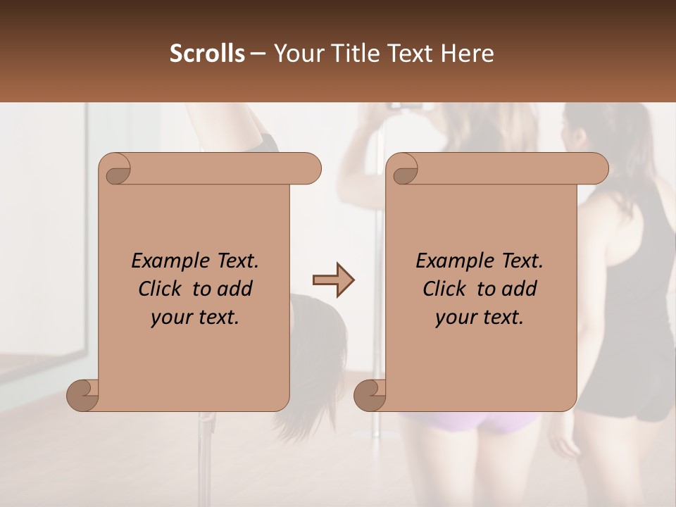 A Woman Doing A Handstand On A Pole PowerPoint Template