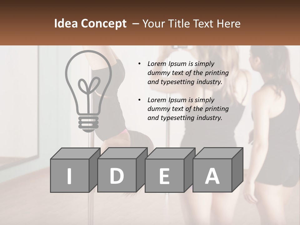 A Woman Doing A Handstand On A Pole PowerPoint Template