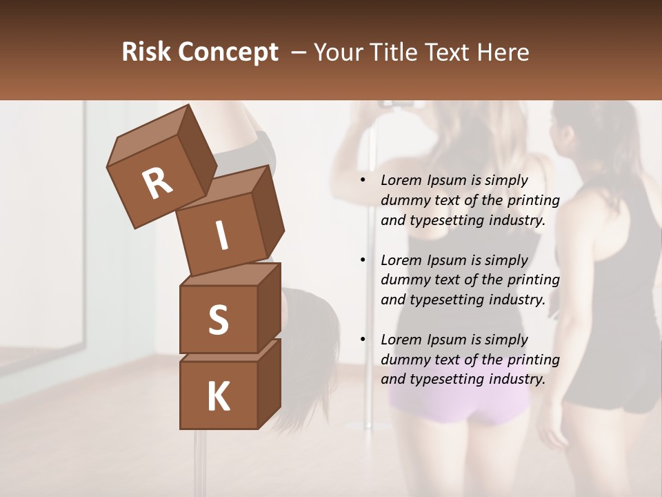 A Woman Doing A Handstand On A Pole PowerPoint Template