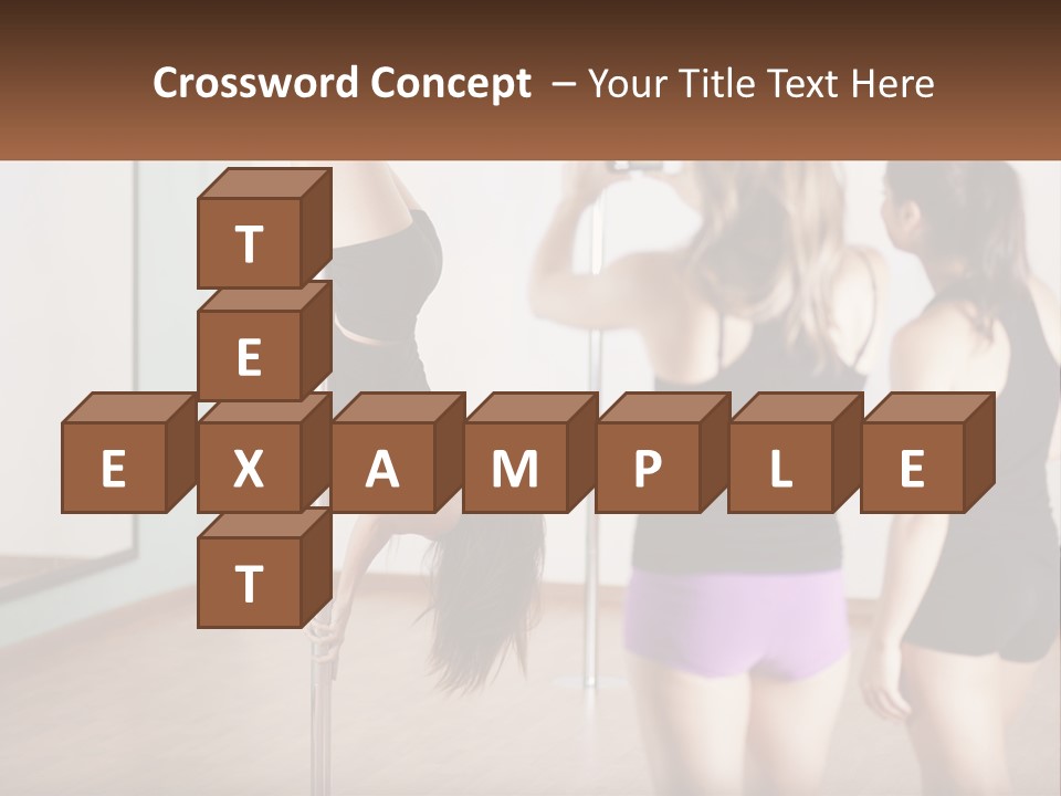 A Woman Doing A Handstand On A Pole PowerPoint Template