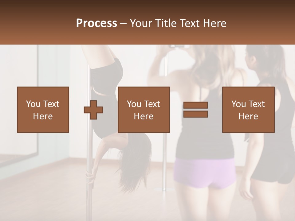 A Woman Doing A Handstand On A Pole PowerPoint Template