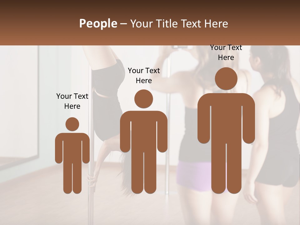 A Woman Doing A Handstand On A Pole PowerPoint Template