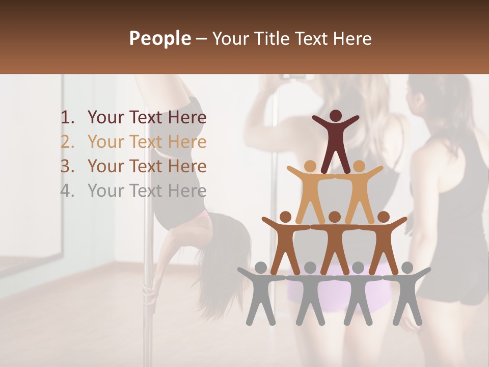 A Woman Doing A Handstand On A Pole PowerPoint Template