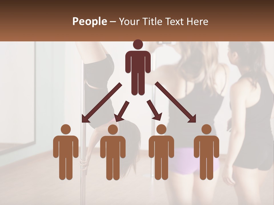 A Woman Doing A Handstand On A Pole PowerPoint Template