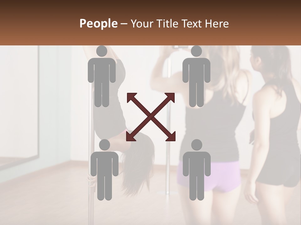 A Woman Doing A Handstand On A Pole PowerPoint Template