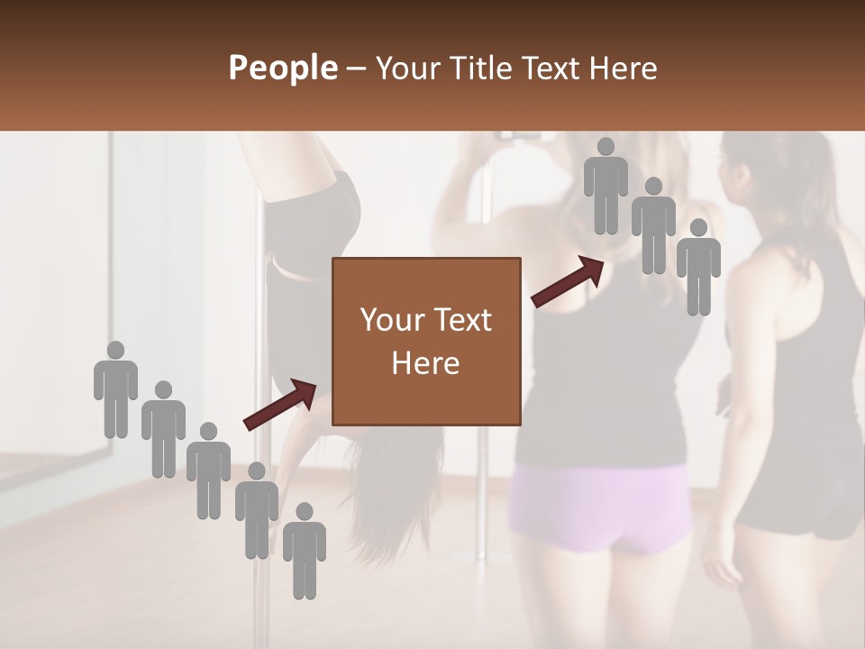 A Woman Doing A Handstand On A Pole PowerPoint Template