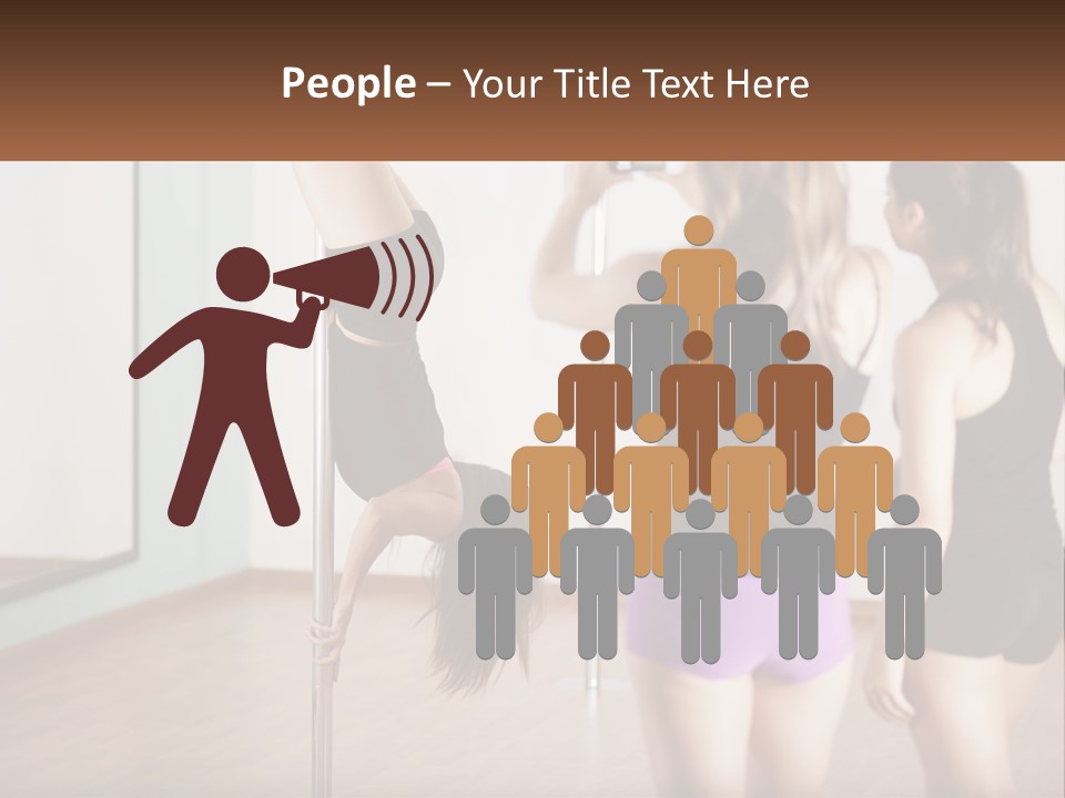 A Woman Doing A Handstand On A Pole PowerPoint Template