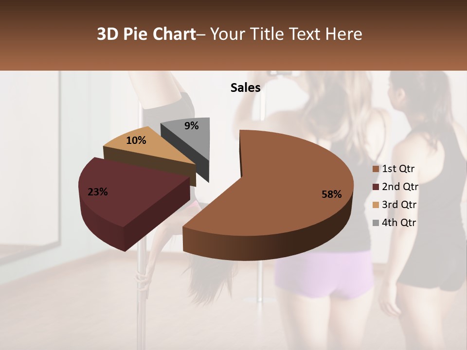 A Woman Doing A Handstand On A Pole PowerPoint Template