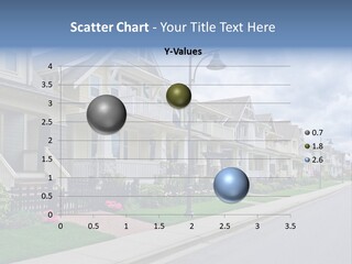 A Row Of Houses With A Street Light In Front Of Them PowerPoint Template