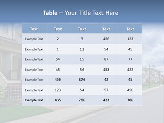 A Row Of Houses With A Street Light In Front Of Them PowerPoint Template