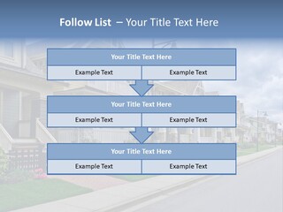 A Row Of Houses With A Street Light In Front Of Them PowerPoint Template