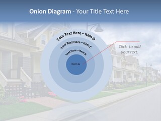 A Row Of Houses With A Street Light In Front Of Them PowerPoint Template