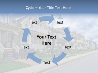 A Row Of Houses With A Street Light In Front Of Them PowerPoint Template