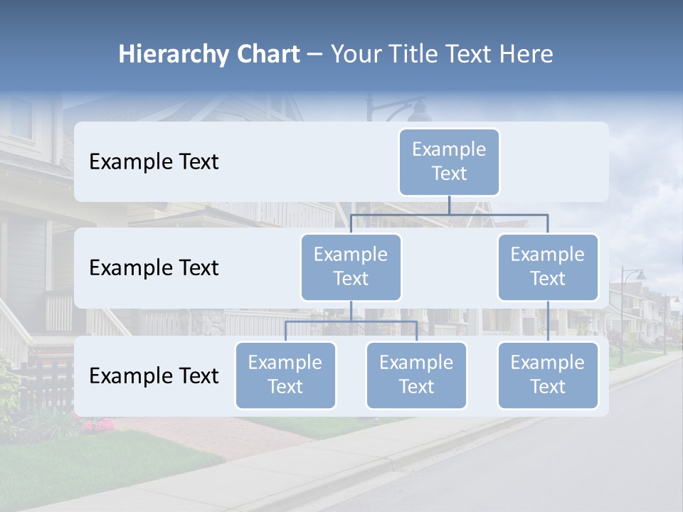 A Row Of Houses With A Street Light In Front Of Them PowerPoint Template