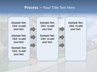 A Row Of Houses With A Street Light In Front Of Them PowerPoint Template