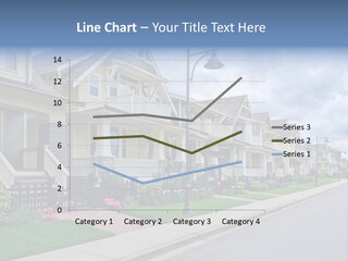 A Row Of Houses With A Street Light In Front Of Them PowerPoint Template