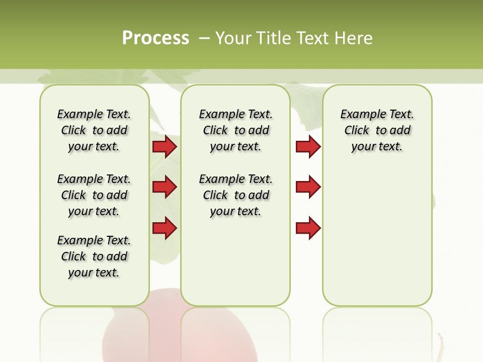 A Radish With Green Leaves On A White Background PowerPoint Template
