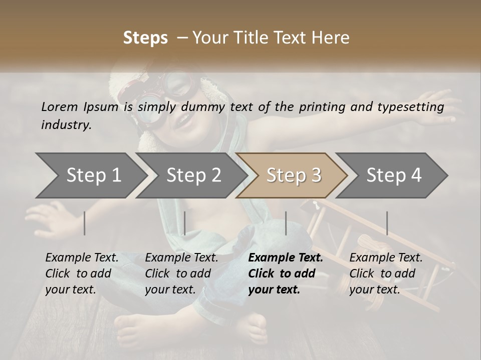 A Young Boy In A Hat And Scarf Sitting On A Wooden Floor PowerPoint Template