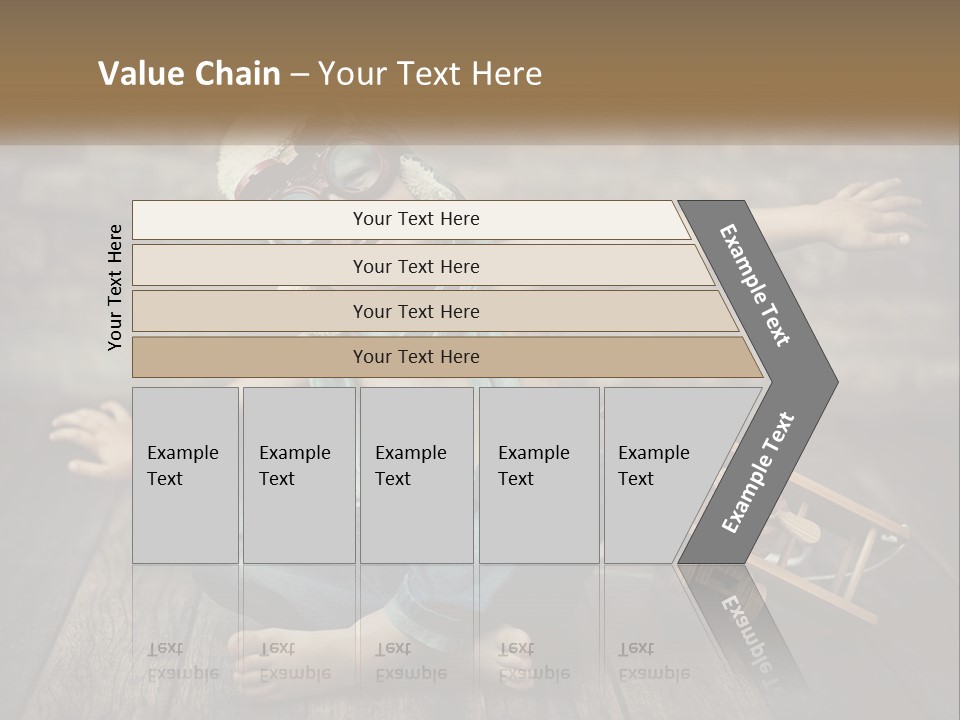 A Young Boy In A Hat And Scarf Sitting On A Wooden Floor PowerPoint Template