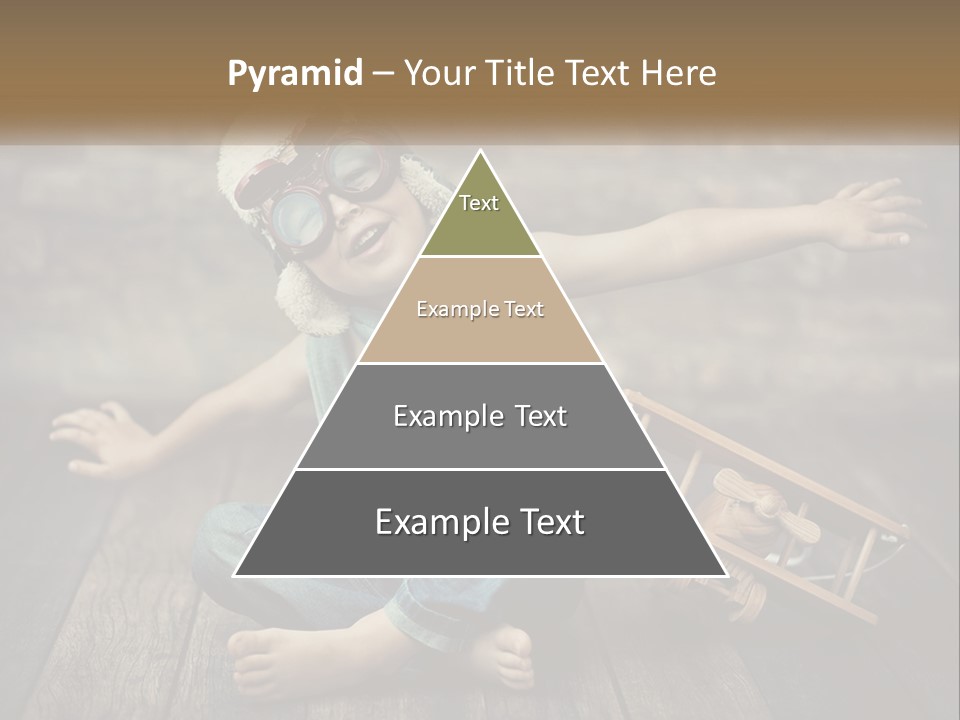 A Young Boy In A Hat And Scarf Sitting On A Wooden Floor PowerPoint Template