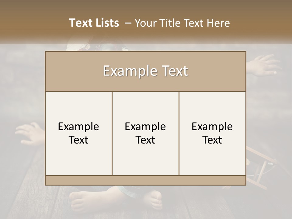 A Young Boy In A Hat And Scarf Sitting On A Wooden Floor PowerPoint Template